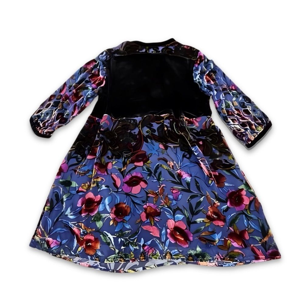 Johnny Was Velvet Long Sleeve Dress - Picture 5 of 17